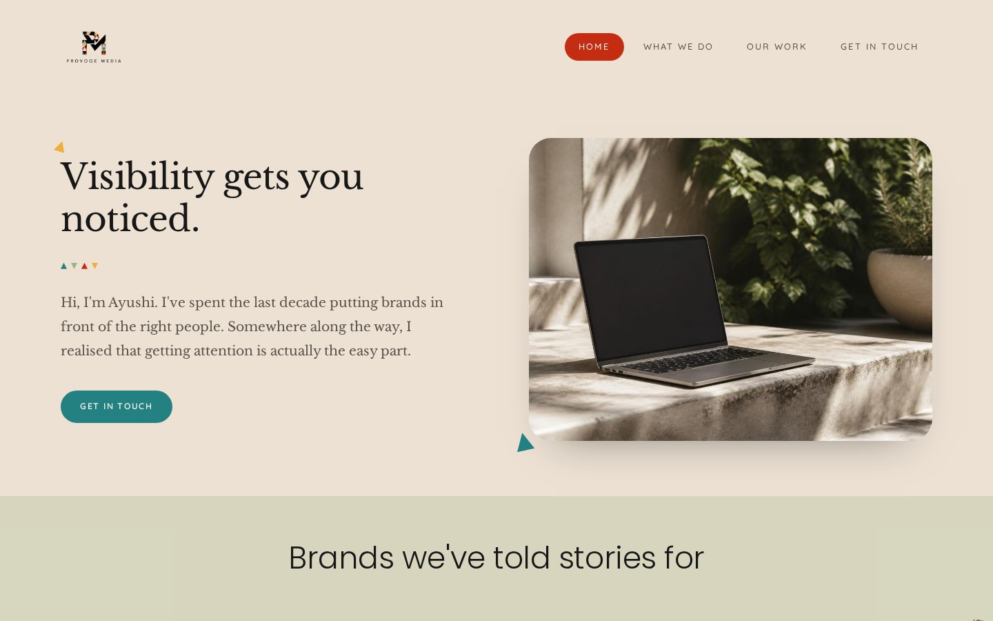Provoqe Media homepage
